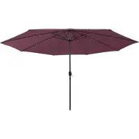 Syfax Parasol met LED-verlichting 400 cm bordeauxrood