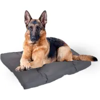Relaxdays hondenbed, 110 x 90 cm, zacht hondenmand voor grote honden, waterdicht, wasbaar, hondenmat, dierenbed, grijs