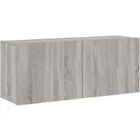 vidaXL Tv-meubel wandgemonteerd 100x30x41 cm grijs sonoma eikenkleurig