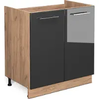 Vicco Fame-Line Wastafelkast – 80 cm zonder werkblad Antraciet Hoogglans