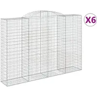 vidaXL Schanskorven 6 st gewelfd 300x50x200/220 cm ijzer