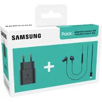 Samsung , Starterpakket USB-C netlader USB-C bedrade hoofdtelefoon zwart, Zwart