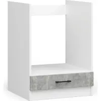 Akord Keukenkast modulaire OLIWIA S60 / Onderkast / Ovenkast / Furniture Factory / Wit - Beton Grijs / 60 x 82 x 55 cm