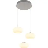Globo Design hanglamp Quintara 3-lichts nikkel