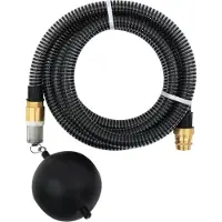 The Living Store Zuigslang Waterslang - 20 m - PVC/Messing - Zwart - 25 mm - 29 mm - 2 mm - 4.935 g - 1"