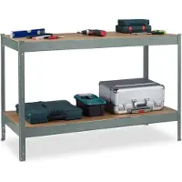 Relaxdays werkbank verstelbaar - werktafel - kelder of garage - 91 x 141 x 61 cm - 300 kg