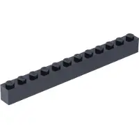 LEGO 50 stuks 6112 steen/blok 1x12, basisstenen, 50 zwart