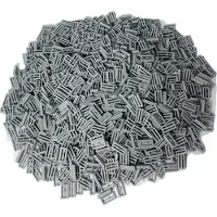 LEGO 1x2 tegels, rastertegels, lichtgrijs - 2412b, NIEUW! Aantal: 500