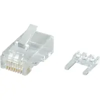 Roline RJ45 krimp connectoren (UTP) voor CAT6 netwerkkabel (vast/flexibel) - 10 stuks (2-delig)