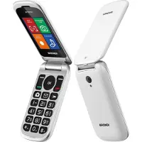 Brondi Stone+, klaptelefoon, dual-SIM, 6,1 cm (2,4 inch), 1,3 MP, 800 mAh, wit
