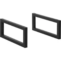 En.casa Ophangbeugel voor wastafelblad set van 2 zwart mat 45x20 cm