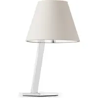 Faro Nachtlampje MOMA, wit / opaal, Woon-/ Eetkamer, metaal, Modern, Tafellamp