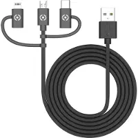 Celly 3in1 Micro USB/ USB-C/ Lightning-kabel 12W