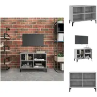 vidaXL TV-meubel - Industriële Betongrijs - 69.5 x 30 x 50 cm - 4 metalen poten - Kast