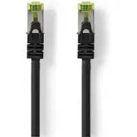 Nedis CAT7 Netwerkkabel | S/FTP | RJ45 Male | RJ45 Male | 3.00 m | Snagless | Rond | LSZH | Zwart | Label