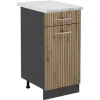 Vicco R-Line Keukenonderkast – 40 cm, WB Marmer Artisanaal eiken