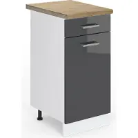 Vicco R-Line Keukenonderkast – 40 cm, WB Eik Antraciet Hoogglans
