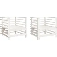 vidaXL Tuinstoelen 2 st massief grenenhout wit