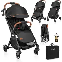 Lionelo Julie One kinderwagen, geschikt tot 22 kg, met verstelbare rugleuning en voetsteun. Inclusief muggennet, voetenzak, bekerhouder en transporttas. Opvouwbaar