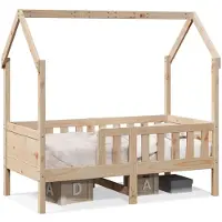 Prolenta Maison Exclusive - Kinderbed, huisbedmodel, 80x160 cm, massief grenenhout
