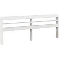 vidaXL Hoofdbord met schappen 180 cm massief grenenhout wit