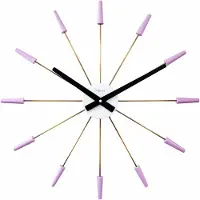 Nextime Plug Inn – Wandklok – 58 cm – RVS – Lavendel – Stil