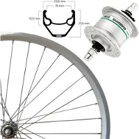 Roland Zac2000 Voorwiel 28 Inch 36g Naafdynamo Zilver