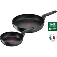 Tefal Hard Titanium Pro Set de Poêles à Frire 24 + 28 cm
