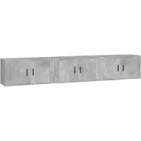 vidaXL Tv-wandmeubels 3 st 80x34,5x40 cm betongrijs