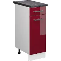 Vicco R-Line Keukenonderkast – 30 cm, WB Antraciet Rode hoogglans