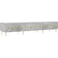 vidaXL Tv-meubel 150x36x30 cm bewerkt hout betongrijs