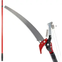 XPOtool Telescoop 2-in-1: takzaag en takschaar, 100-200 cm, tuinschaar met touwtrekking, boomzaag voor takken tot ongeveer Ø 30 mm, telescoopzaag en telescoopschaar
