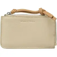 Marc O'Polo Leer kaarthouder Zip Wallet Jonesboro Cream beige