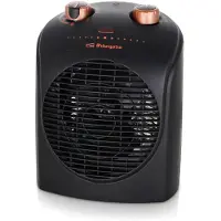 Orbegozo FH 5036, elektrische ruimteverwarmer, voor binnen gebruik, geschikt voor tafel/bank, hal, tafel, zwart, met draaiknop, 2200 W
