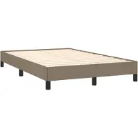 vidaXL Bedframe zonder matras 120x190 cm stof taupe