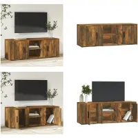 vidaXL Tv-meubel 100x31-5x35 cm bewerkt hout gerookt eikenkleurig - Tv-kast - Tv-kasten - Tv-meubel - Hifi-meubel