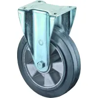 BS Rollen Bokwiel voor zware lasten | wiel-d. 100 mm draagvermogen 150 kg | rubber | 138 mm 110 mm | 1 stuk - N110.B80.101