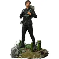 Iron Studios Star Wars: Boef Boba Fett - Kunstfiguur, schaal 1/10, Luke Skywalker & Grogu tijdens training, 20 cm