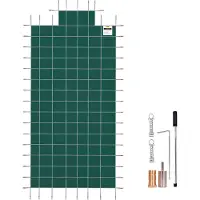 Vevor Zwembadafdekking 6,7 x 12,8 m Polypropyleen Winterafdekking Geschikt voor zwembaden van 6,1 x 12,2 m Zwembadafdekking Winterafdekking Zwembadoverkapping