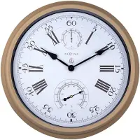 Nextime Hyacinth – Wandklok – 40.5 cm – Metaal – Bruin – Weerbestendig