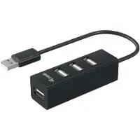 Equip 128955 USB-Hub 2.0, 4Ports 4xUSB 2.0,0.15m o.Netzteil schwarz