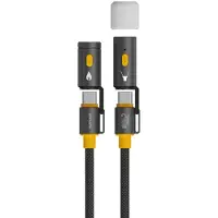4smarts Usb-C Kabel 3-In-1 240W Voor Apple Iphone 12 13 14 1,5M Sneloplader
