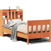 vidaXL Bedframe zonder matras massief grenenhout wasbruin 75x190 cm