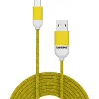 Celly Micro-USB Kabel, Geel - Rubber - | Pantone
