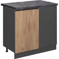 Vicco R-Line Hoekkast – 86 cm, WB Antraciet Krachtige eik goud