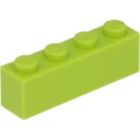 LEGO 50 stuks 3010 steen, blok 1x4, basisstenen, kleur: limoengroen