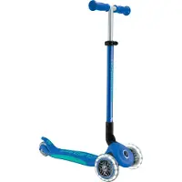 Globber LIGHTS PRIMO FOLDABLE PLUS donkerblauw-turquoise, met verlichte wielen