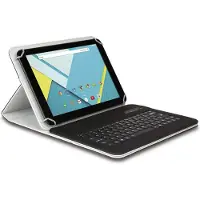 Hamlet XPADCV101KBT2 toetsenbord voor mobiel apparaat Zwart Bluetooth QWERTY