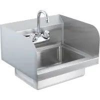 Vevor Commerciële Handwasbak met Kraan, Kleine Handwasbak, Wandgemonteerde Handwasbak voor Restaurant, Keuken, Bar, Garage en Huis, 432 x 381 x 330 mm