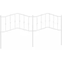 vidaXL Vervangend hoofdbord 200 cm metaal wit